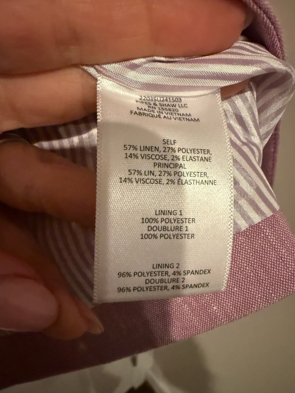 Veronica Beard Lilac Double-Breasted Blazer - Picture 6 of 7